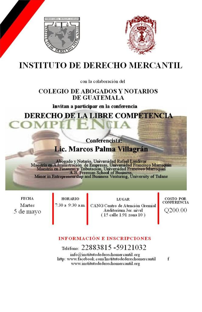 DERECHO DE LA LIBRE COMPETENCIA 2015